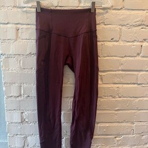 lululemon athletica Burgundy Leggings. Great condition!